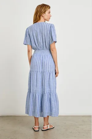 Rails Femme, Robes, Bleu, Taille: 40 FR Robe de Luxe en Lin Riviera