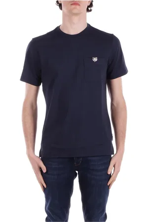 Barbour Homme, Tops, Bleu, Taille: L T-shirts et Polos Bleus Logo Poche avant