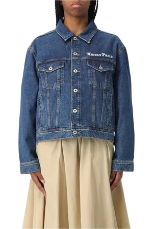 Kenzo Femme, Vestes, Bleu, Taille: 40 FR Veste Stone Trucker