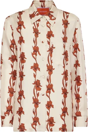La DoubleJ Femme, Blouses et Chemises, Multicolore, Taille: 40 FR Soie Chemise Blanche