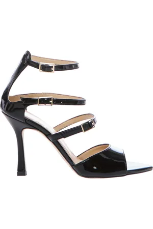OVYE Femme, Chaussures, Noir, Taille: 40 EU Sandale Vernie avec Boucles et Bride