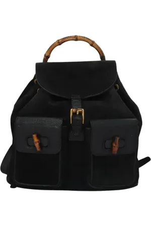 Gucci Femme, Pre-owned, Noir, Taille: ONE Size Pre-owned Daim sacs-dos
