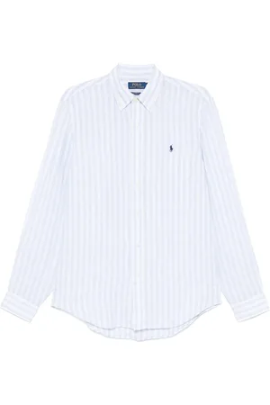 Ralph Lauren Homme, Chemises, Bleu, Taille: XL Chemise bleu clair en lin à boutons