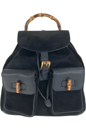 Gucci Femme, Pre-owned, Noir, Taille: ONE Size Pre-owned Cuir sacs-dos