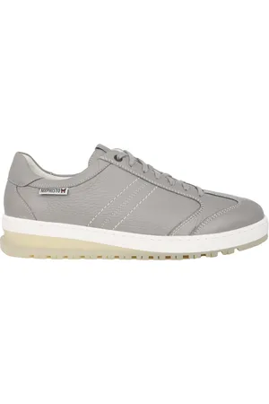 Mephisto Homme, Chaussures, Gris, Taille: 41 EU Baskets Homme en Cuir Gris