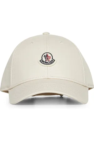 Moncler Femme, Accessoires, Blanc, Taille: ONE Size Blanc Logo Patch Casquette Courbée