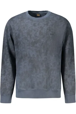 HUGO BOSS Homme, Sweatshirts et sweats à capuche, Gris, Taille: S Pull Homme en Coton Bleu