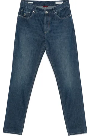 Brunello Cucinelli Homme, Jeans, Bleu, Taille: 2XL Jean en coton Fabriqué en Italie