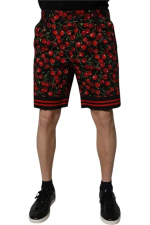 Dolce & Gabbana Homme, Shorts, Multicolore, Taille: M Shorts Bermuda en coton imprimé cerises