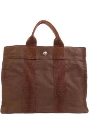 Hermès Femme, Pre-owned, Brun, Taille: ONE Size Pre-owned Toile sacs-main