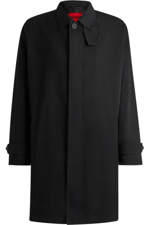 HUGO BOSS Homme, Manteaux, Noir, Taille: S Manteau minimaliste avec fermeture cachée