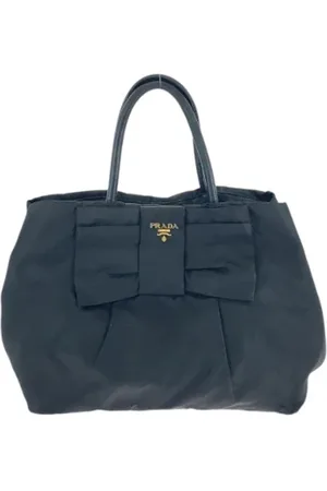 Prada Femme, Pre-owned, Noir, Taille: ONE Size Pre-owned Toile cabas
