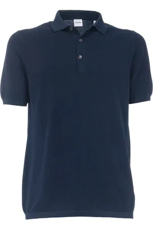Aspesi Homme, Tops, Bleu, Taille: L Polo en coton à manches courtes