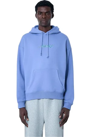 AWAKE NY Homme, Sweatshirts et sweats à capuche, Bleu, Taille: S Sweat à capuche avec motif logo