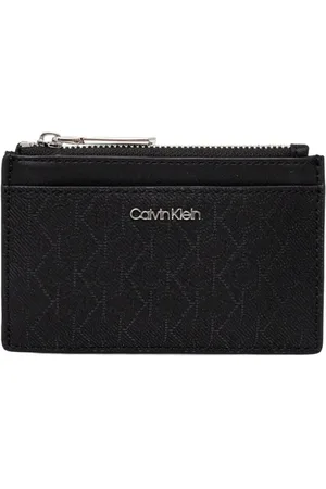 Calvin Klein Femme, Accessoires, Noir, Taille: ONE Size Porte-cartes motif monogramme