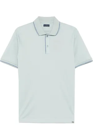 Paul & Shark Homme, Tops, Bleu, Taille: M Polo en Coton 2 Boutons Italie