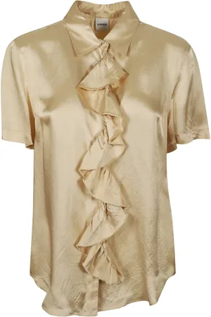 Aspesi Femme, Blouses et Chemises, , Taille: 38 FR Chemisiers à manches courtes couleur naturelle