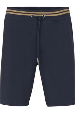 Bugatti Homme, Shorts, Bleu, Taille: M Shorts de Style Sportif avec Accent Rayé