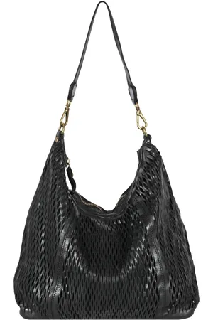 Campomaggi Femme, Sacs, Noir, Taille: ONE Size Sac à main en cuir perforé avec travail laser