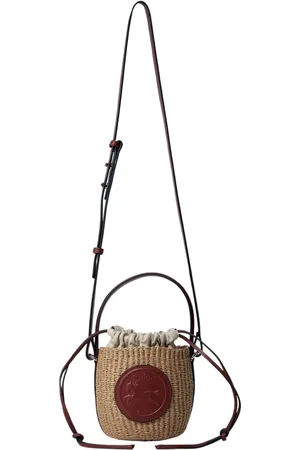 Chloé Femme, Sacs, Brun, Taille: ONE Size Mini Horse Panier Sac avec Bordures en Cuir