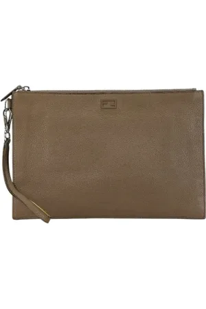 Fendi Femme, Pre-owned, Gris, Taille: ONE Size Pre-owned Cuir sacs-fendi