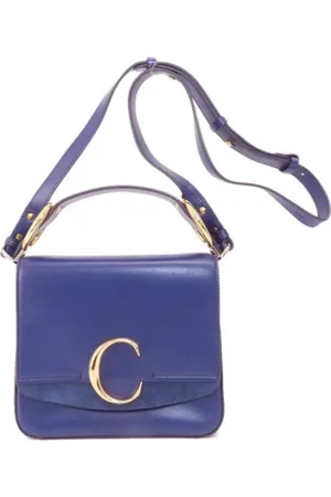 Chloé Femme, Pre-owned, Bleu, Taille: ONE Size Pre-owned Tissu sacs-ports-paule