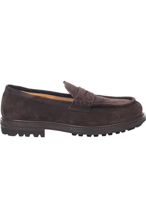 HENDERSON BARACCO Homme, Chaussures, Brun, Taille: 43 EU Mocassin en daim Semelle en caoutchouc Fabriqué en Italie