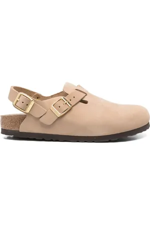 Birkenstock Femme, Chaussures, , Taille: 36 EU Sandales Beiges avec Boucle Latérale