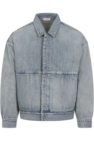 FEAR OF GOD Homme, Vestes, Bleu, Taille: S Manteau Denim Classique Bleu Clair