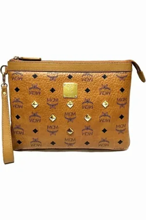 MCM Femme, Pre-owned, Brun, Taille: ONE Size Pre-owned Cuir pochettes-minaudieres