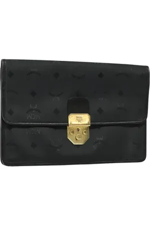 MCM Femme, Pre-owned, Noir, Taille: ONE Size Pre-owned Cuir pochettes-minaudieres