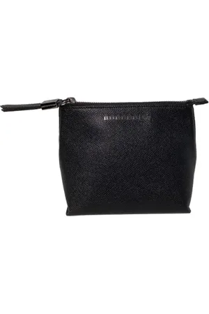 Burberry Homme, Pre-owned, Noir, Taille: ONE Size Pre-owned Cuir trousses-de-toilette