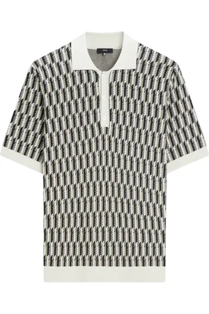 Cinque Homme, Tops, Noir, Taille: L Polo moderne à motif