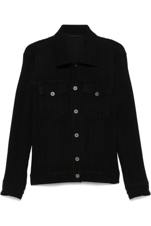 Issey Miyake Homme, Vestes, Noir, Taille: L Blouson Léger Effet Laine