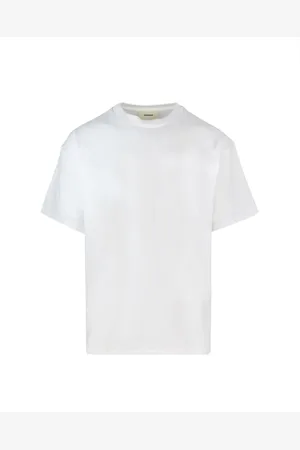 A PAPER KID Homme, Tops, Blanc, Taille: M T-shirts et Polos blancs avec lettrage en perles