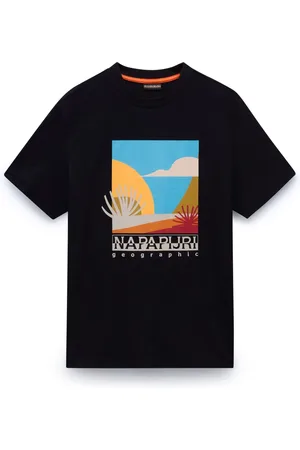 Napapijri Homme, Tops, Noir, Taille: L T-shirt graphique à manches courtes