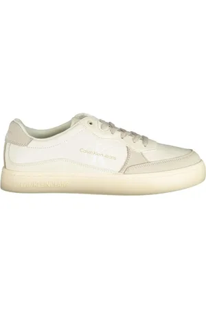 Calvin Klein Homme, Chaussures, Blanc, Taille: 40 EU Chaussure de sport à lacets imprimée