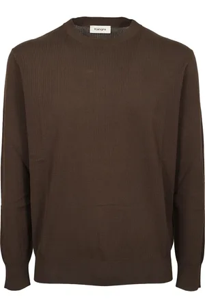 KANGRA CASHMERE Homme, Pulls, Brun, Taille: 2XL Pull en Coton Marron