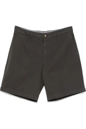 Brunello Cucinelli Homme, Shorts, Gris, Taille: 2XL Shorts en gabardine de coton torsadé