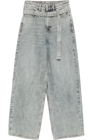 KSUBI Femme, Jeans, Bleu, Taille: W26 Jean Denim Bleu avec Ceinture