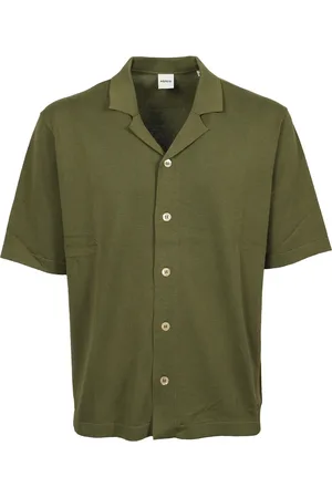 Aspesi Homme, Chemises, Vert, Taille: S Chemise verte à manches courtes