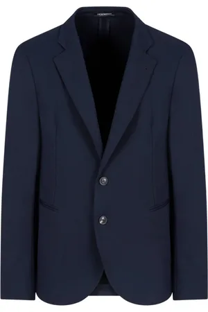 Emporio Armani Homme, Costumes, Bleu, Taille: 3XL Veste Style Classique Sans Odeur