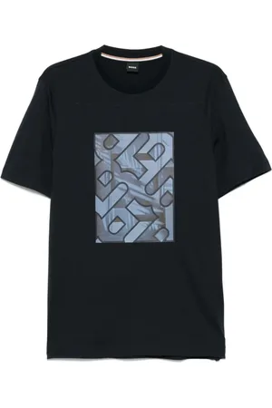 HUGO BOSS Homme, Tops, Bleu, Taille: XL T-shirt en coton 