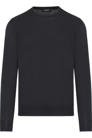 Gran Sasso Homme, Pulls, Bleu, Taille: L Tricot en Soie et Coton avec 3 Boutons