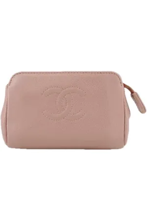CHANEL Femme, Pre-owned, Rose, Taille: ONE Size Pre-owned Cuir trousses-de-toilette