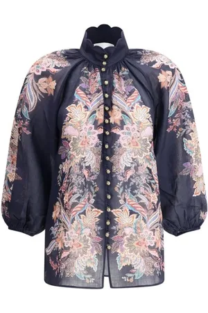 ZIMMERMANN Femme, Blouses et Chemises, Bleu, Taille: 40 FR Chemisier avec motif Paisley