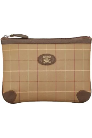 Burberry Femme, Pre-owned, , Taille: ONE Size Pre-owned Toile trousses-de-toilette