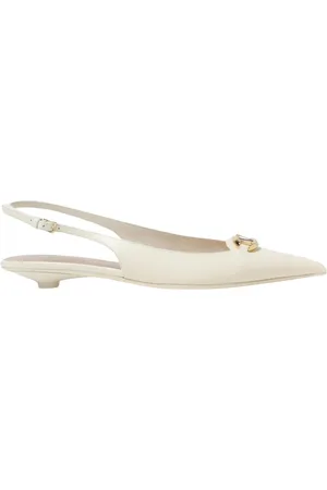 VALENTINO GARAVANI Femme, Chaussures, Blanc, Taille: 38 EU Élégantes Ballerines pour Femmes