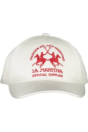La Martina Unisex, Accessoires, Blanc, Taille: ONE Size Élégant chapeau visière avec logo brodé