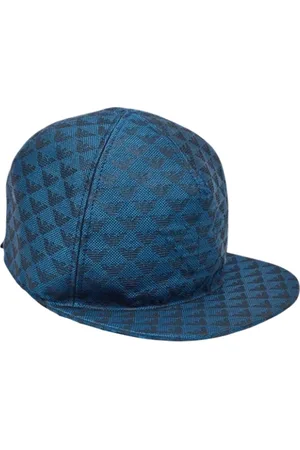 Emporio Armani Homme, Pre-owned, Bleu, Taille: ONE Size Pre-owned Tissu chapeaux